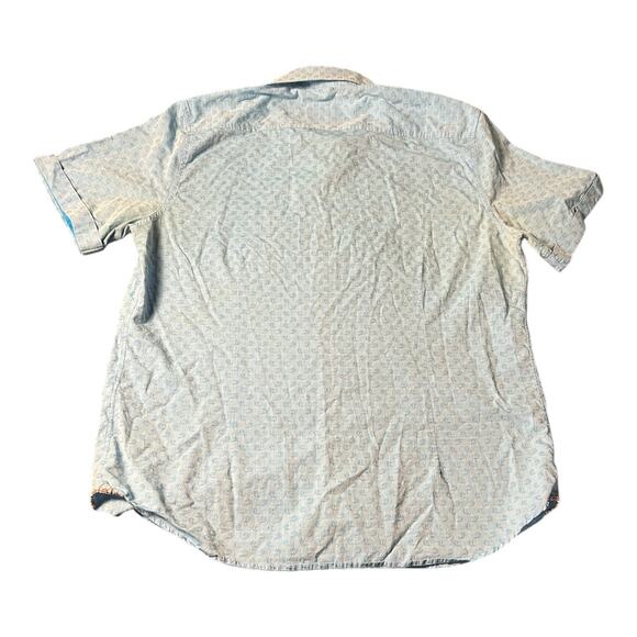 ROBERT GRAHAM Modern Americana Short Sleeve Shirt Mens 2XL Tailored Fit Paisley - Picture 2 of 6